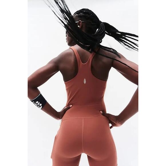 New Free People FP MOVEMENT Never Better Runsie $78 SMALL Sequoia - Picture 4 of 7